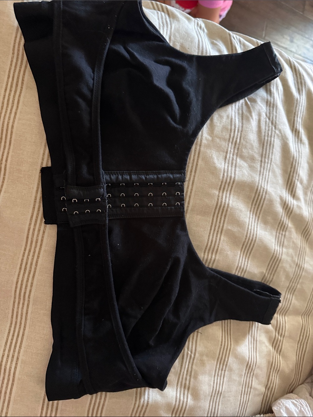 Black Hook-and-Eye post op Support Bra